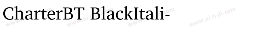 CharterBT BlackItali字体转换